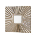 Berlino Square Gold Wooden Wall Mirror by Lavishway | Wall Mirrors-26014