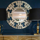 Beta Circular Wooden Wall Mirror by Lavishway | Wall Mirrors-25975