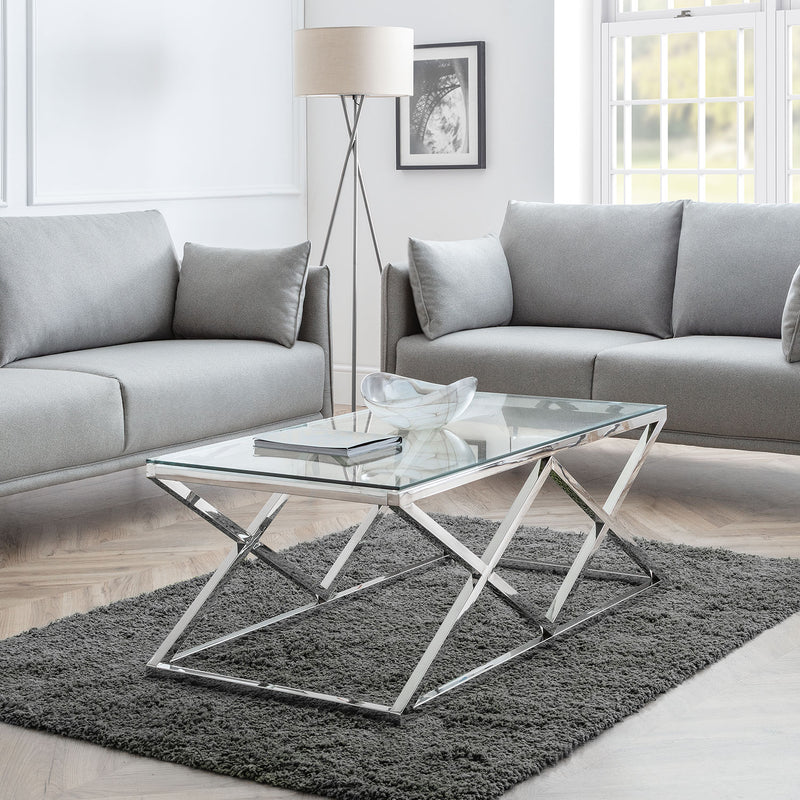 Biarritz Glass Top Coffee Table by Lavishway | Coffee Tables-20981