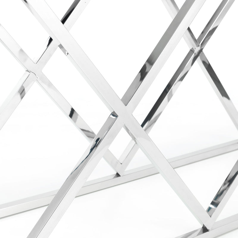 Biarritz Glass Top Console Table by Lavishway | Hallway Console Table-20962