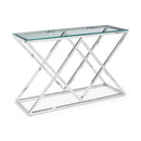 Biarritz Glass Top Console Table by Lavishway | Hallway Console Table-20959