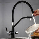 Black Pull Down Spray Kitchen Sink Tap by Lavishway | Kitchen Faucets-48571