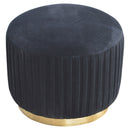 Black Upholstered Velvet Footstool by Lavishway | Footstool-22533