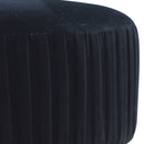 Black Upholstered Velvet Footstool by Lavishway | Footstool-22537