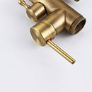 Black & Bronze Floor Standing Bathtub Tap by Lavishway | Bathtub Faucets-49404