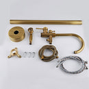 Black & Bronze Floor Standing Bathtub Tap by Lavishway | Bathtub Faucets-49407