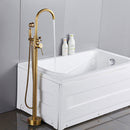 Black & Bronze Floor Standing Bathtub Tap by Lavishway | Bathtub Faucets-49398