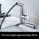 Black & Chrome Pull Out Bathroom Tap by Lavishway | Bathroom Faucet-49326