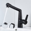 Black & Chrome Pull Out Bathroom Tap by Lavishway | Bathroom Faucet-49323
