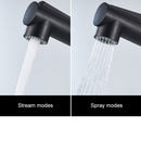 Black & Chrome Pull Out Bathroom Tap by Lavishway | Bathroom Faucet-49330