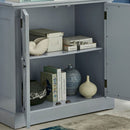 Blakely Grey Painted Wooden 2 Doors Chest by Lavishway | Chest Of Drawers-25994