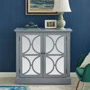 Blakely Grey Painted Wooden 2 Doors Chest by Lavishway | Chest Of Drawers-25993