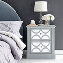 Blakely Grey Painted 2 Drawers Side Table by Lavishway | Bedside Tables-25947