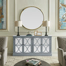 Blakely Grey Painted 4 Doors Wooden Sideboard by Lavishway | Sideboards-25958