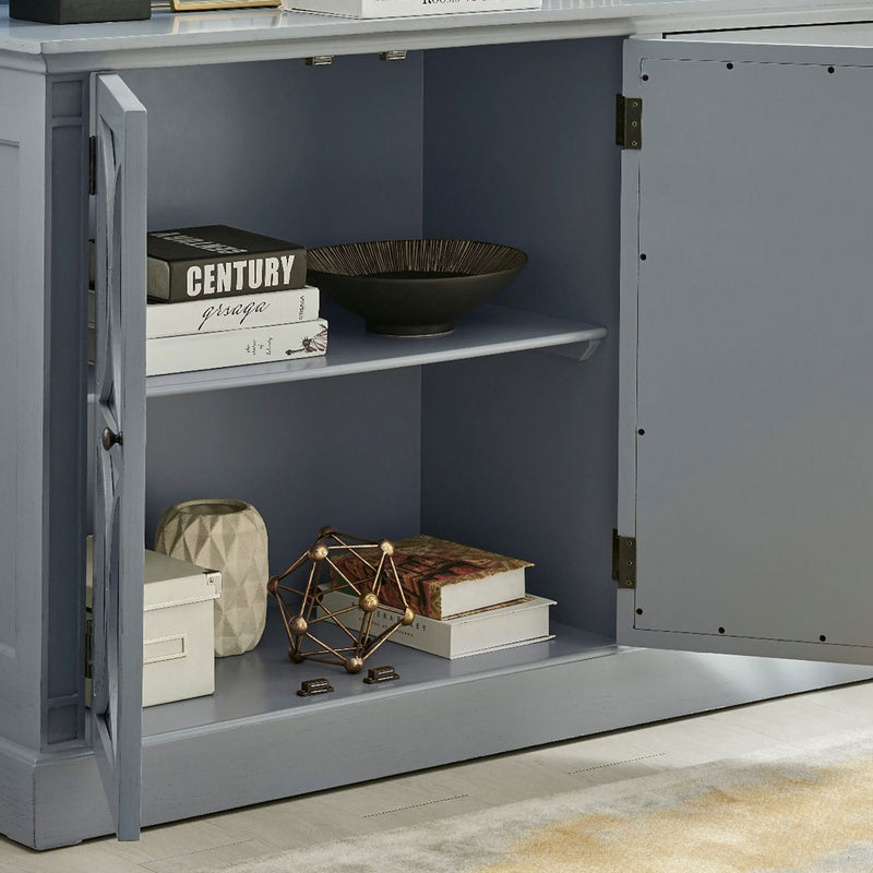 Blakely Grey Painted 4 Doors Wooden Sideboard by Lavishway | Sideboards-25961