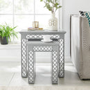 Blakely Grey Painted Nest of 2 Tables by Lavishway | Nest of Tables-25921
