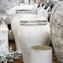 Bloomville Stone Effect Ginger Jar by Lavishway | -50999