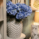 Geometric Pattern Stone Effect Vase by Lavishway | Vases-51068