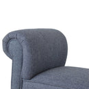 Burford Blue Tweed Fabric Bedroom Bench by Lavishway | Benches & Storage Benches-22344