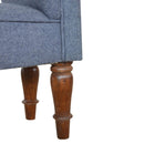 Burford Blue Tweed Fabric Bedroom Bench by Lavishway | Benches & Storage Benches-22349