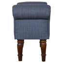 Burford Blue Tweed Fabric Bedroom Bench by Lavishway | Benches & Storage Benches-22345