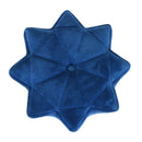 Burford Blue Velvet Star Design Footstool by Lavishway | Footstool-22324