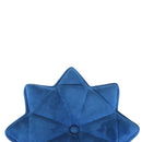 Burford Blue Velvet Star Design Footstool by Lavishway | Footstool-22327