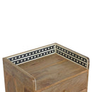 Lavoie Gallery Back 3 Drawers Bedside Table by Lavishway | Bedside Tables-22194