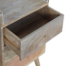 Lavoie Gallery Back 3 Drawers Bedside Table by Lavishway | Bedside Tables-22196