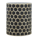 Lavoie Bone Inlay Honey Comb Occasional Stool by Lavishway | Stools & Pouffes-22108