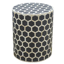 Lavoie Bone Inlay Honey Comb Occasional Stool by Lavishway | Stools & Pouffes-22107