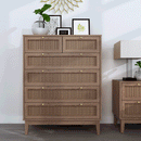 Bordeaux Oak Finish Rustic Chest of Drawers by Lavishway | Chest Of Drawers-49854