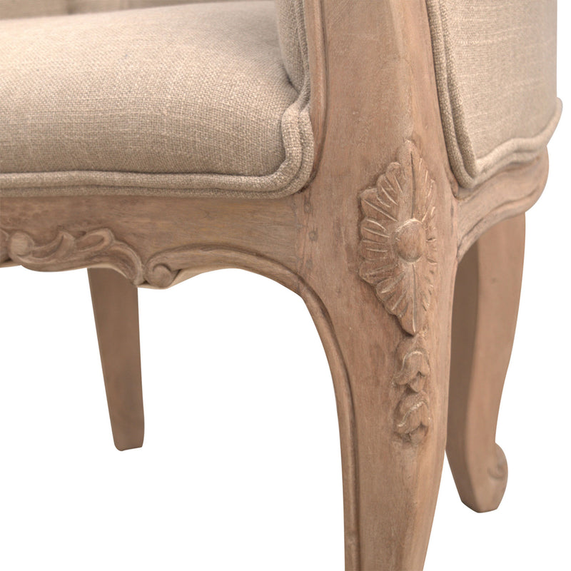 Bordrum Natural Fabric Accent Chair by Lavishway | Accent Chairs-60103