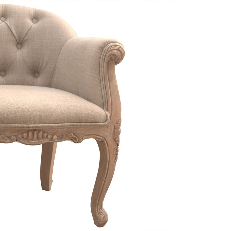 Bordrum Natural Fabric Accent Chair by Lavishway | Accent Chairs-60102