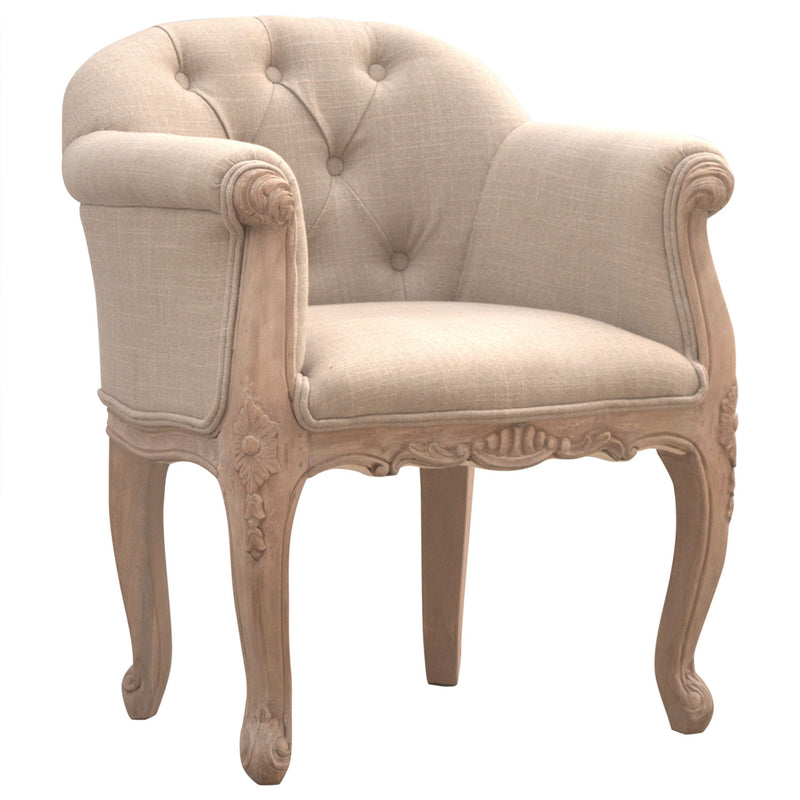 Bordrum Natural Fabric Accent Chair by Lavishway | Accent Chairs-60100