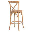 Bourton Light Oak Cross Back Bar Stool by Lavishway | Bar Stools-51154