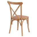 Bourton Light Oak Cross Back Dining Chair by Lavishway | Dining Chairs-51148