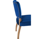 Contemporary Bourton Royal Blue Velvet Chair by Lavishway | Dining Chairs-25891