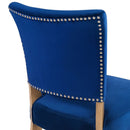 Contemporary Bourton Royal Blue Velvet Chair by Lavishway | Dining Chairs-25889