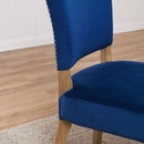 Contemporary Bourton Royal Blue Velvet Chair by Lavishway | Dining Chairs-25883