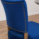 Contemporary Bourton Royal Blue Velvet Chair by Lavishway | Dining Chairs-25887
