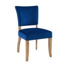 Contemporary Bourton Royal Blue Velvet Chair by Lavishway | Dining Chairs-25884