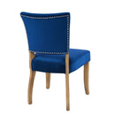 Contemporary Bourton Royal Blue Velvet Chair by Lavishway | Dining Chairs-25886