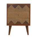 Salisbury 3 Drawer Bedside Table by Lavishway | Bedside Tables-21958