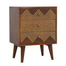 Salisbury 3 Drawer Bedside Table by Lavishway | Bedside Tables-21957