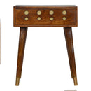 Brass Inlay Cut 1 Drawer Chestnut Bedside by Lavishway | Bedside Tables-22017