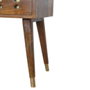 Brass Inlay Cut 1 Drawer Chestnut Bedside by Lavishway | Bedside Tables-22023