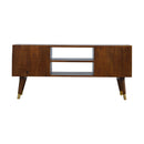 Brass Inlay Cut 4 Drawer TV Unit With Storage by Lavishway | TV Units Cabinets-22007