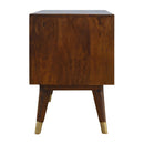 Brass Inlay Cut 4 Drawer TV Unit With Storage by Lavishway | TV Units Cabinets-22006