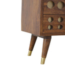 Brass Inlay Cut 4 Drawer TV Unit With Storage by Lavishway | TV Units Cabinets-22005